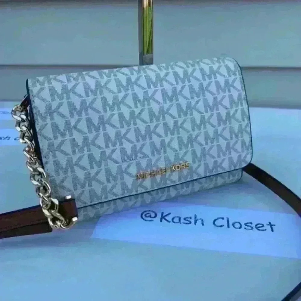 Michael Kors Phone Crossbody & Clutch MK Jet Set Travel Medium MK JST MD Vanilla